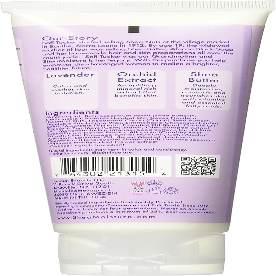 image 1 of Shea Moisture Body Butter Lavender And Wild Orchid