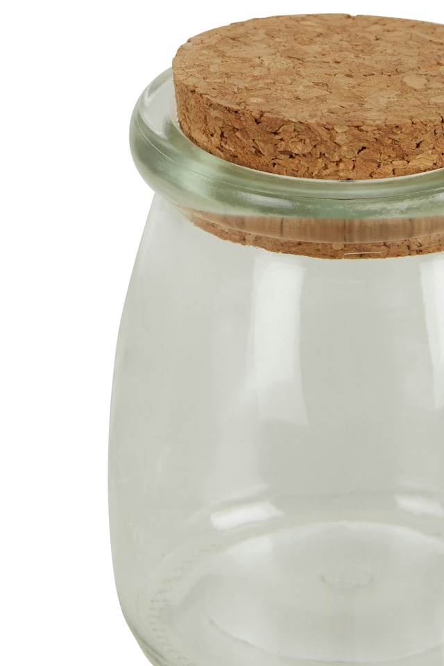 image 1 of Interiors by Premier Set of Six Round Glass Jars, 160ml Capacity Each, Eco-Friendly Glass with Airtight Cork Lids