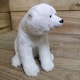 image 3 of 15cm Festive White Sitting Polar Bear Christmas Ornament Decoration