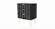 image 8 of Metro 3 Drawer Midi Chest of Drawers in Black Matt (Ready Assembled) | Black | Black Matt