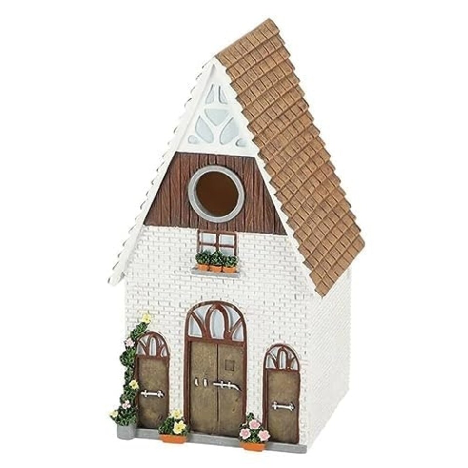 image 1 of Farmhouse Style Wooden Bird House Multi