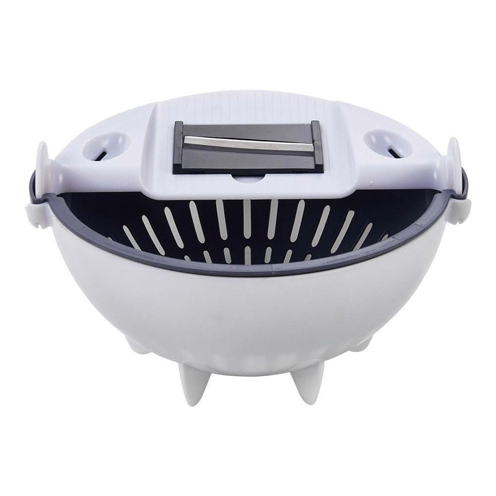 Living and Home Multi-Functional Vegetable Grater Set with Drain Basket, White