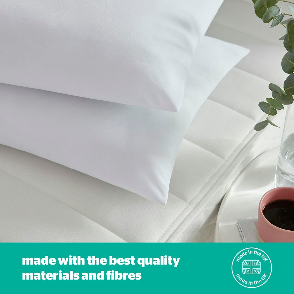 image 1 of Silentnight Just Like Down Bed Pillows, Hypoallergenic, Made in the UK, 2 Pack
