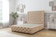 image 1 of Sloomy Vienna Pebble Plush Divan Bed Base 4 Drawers With 54 Inch Floor Standing Headboard & 12 Inch Matching Footboard | Brown | Pebble | Double | 1
