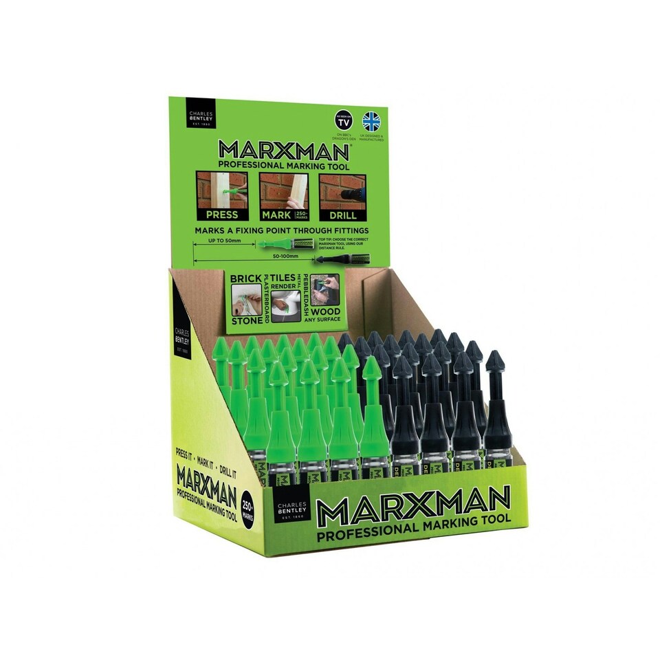 Marxman Marxman Standard & Deep Hole Professional Marking Tools (cdu Of 30) - Multi Colour - One Size