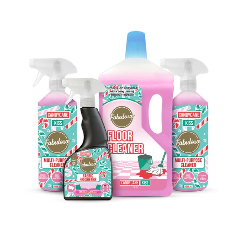 image 1 of Fabulosa Candy Cane Kiss 4 Piece Cleaning Bundle