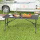image 3 of COSTWAY 152 cm Portable Folding Picnic Table Dining Table Black