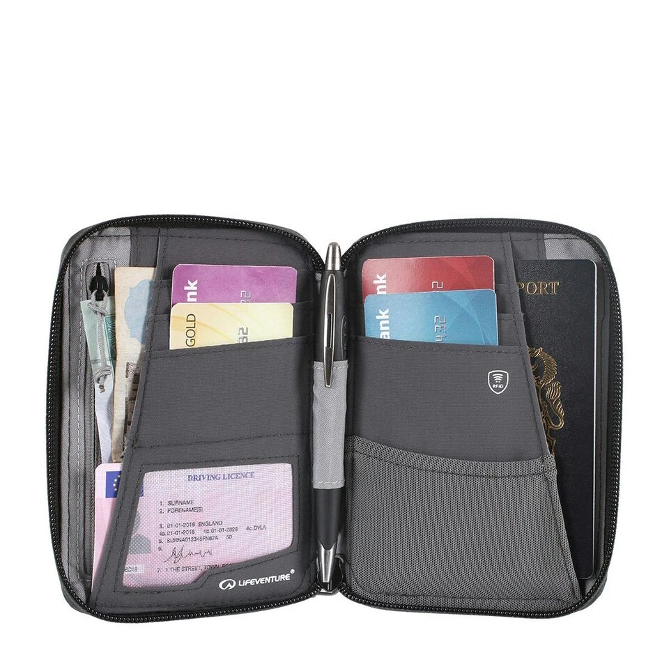 image 1 of Lifeventure RFiD Blocking Travel Wallet Mini Grey