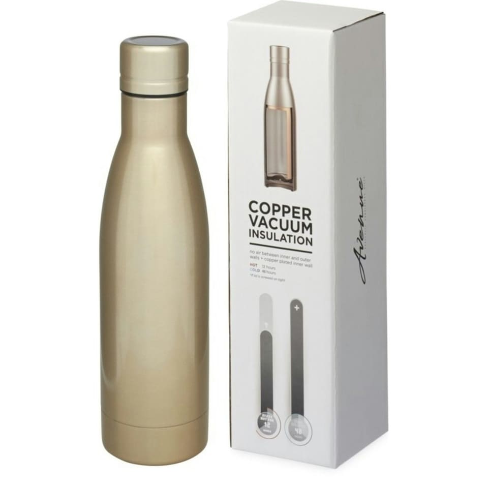 image 1 of Avenue Vasa Copper Vacuum Insulated Bottle - Gold - One Size