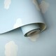 image 3 of Holden Décor Over The Rainbow Wallpaper - Blue/White - One Size Blue