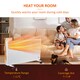 image 4 of HOMCOM Convector Radiator Heater w/ Adjustable Thermostat  Safety Cut-Off, Black