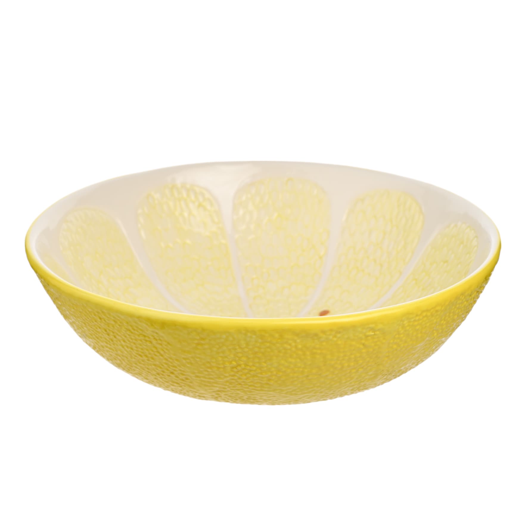 Hestia Lemon Serving Bowl in Bright Yellow