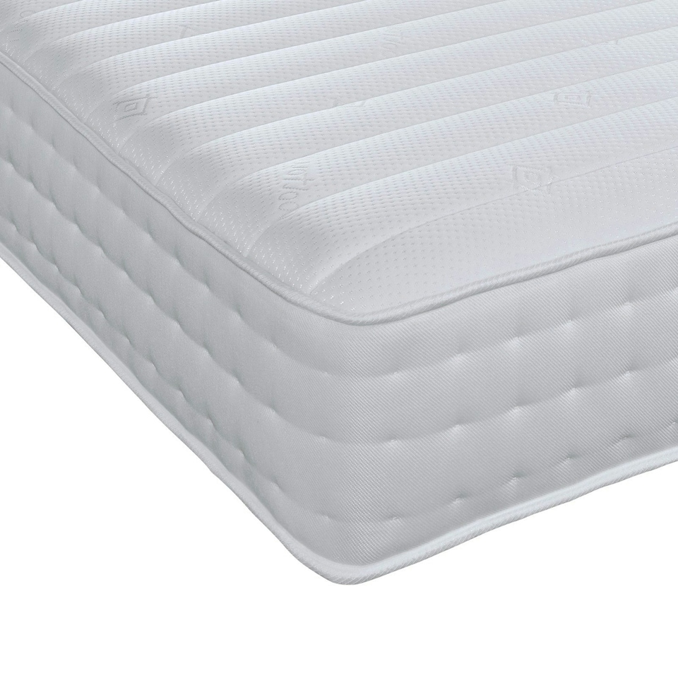 image 1 of 1000 Pocket Sprung Memory Foam Mattress - Micro Quilted Design White | Double