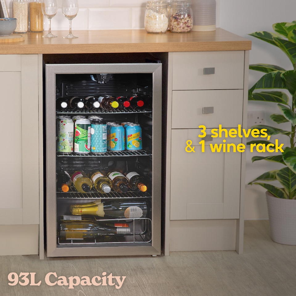 image 1 of Russell Hobbs  Beverage Cooler 93L with Temperature Control Stainless Steel RH48BC101SS