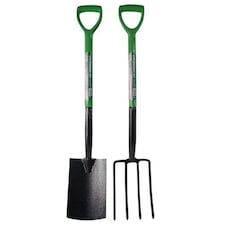 2pc Digging Shovel & Fork Steel Gardening Soil Spade Garden Farm Set