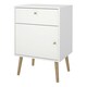 image 3 of Cumbria Nightstand 1 Door + 1 Drawer White