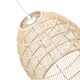 image 4 of Traditional Vintage Spiral Cage Design Natural Brown Rattan Ceiling Lamp Shade | Brown