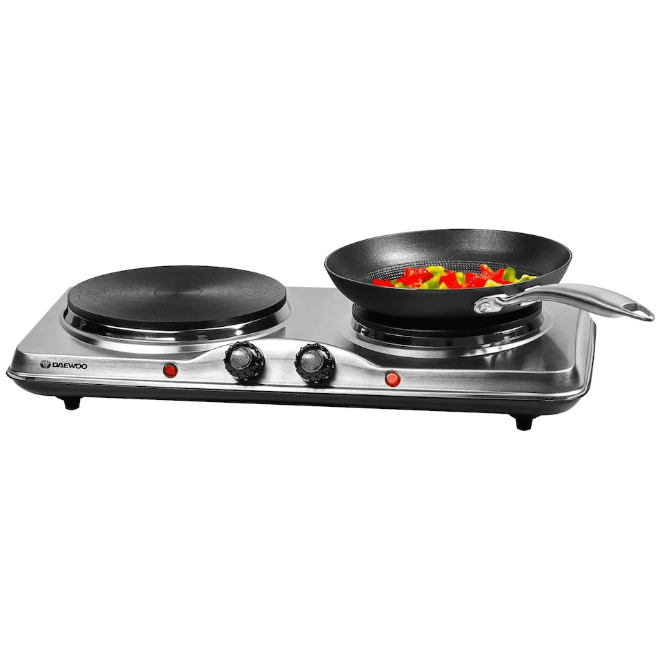 image 1 of Daewoo Stainless Steel Portable Double Hot Plate