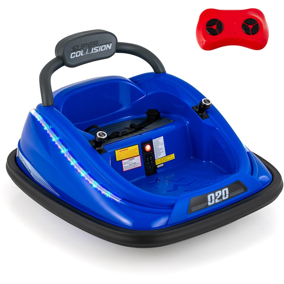 image 1 of COSTWAY Toy Car Kids Ride-On Bumper Car Electric 12V Blue