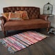 image 2 of Chindi Rag Rug - 50 x 80cm Fringed