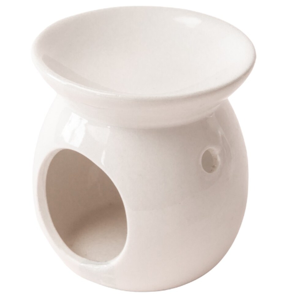 image 1 of White Ceramic Oil Wax Melt Burner 10cm | White | 12 - White | One Size | 12
