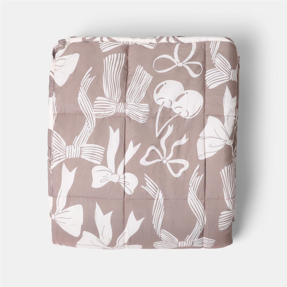 image 1 of OHS Bow Print 8kg Sensory Weighted Blanket Sleep Therapy