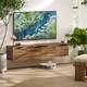 image 2 of HOMCOM Floating TV Unit, 150 cm Wall Mounted TV Stand Cabinet with Shelves and Doors, Entertainment Media Console for Living Room, Bedroom, Rustic Brown