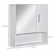 image 3 of kleankin Bathroom Mirror Cabinet Wall Mount Storage Organizer with Door