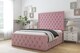 image 2 of Sloomy Vienna Pink Plush Bed Frame With Mattress With 50" Upholstered Headboard 6' Super King