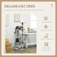 image 3 of PawHut Cat Tree for Indoor Cats, 135cm Scratching Post Climbing Tower, Grey