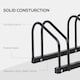 image 8 of HOMCOM Bike Parking Rack Bicycle Locking Storage Stand for 6 Cycling Black