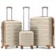 image 1 of Flight Knight Suitcase Sets 3 Piece, Large Suitcase, Extra Large Suitcase, easyJet Cabin Bag 45x36x20cm Underseat Carry On, 100+ Airlines Approved - BA, Ryanair | Cream | Cream | Large