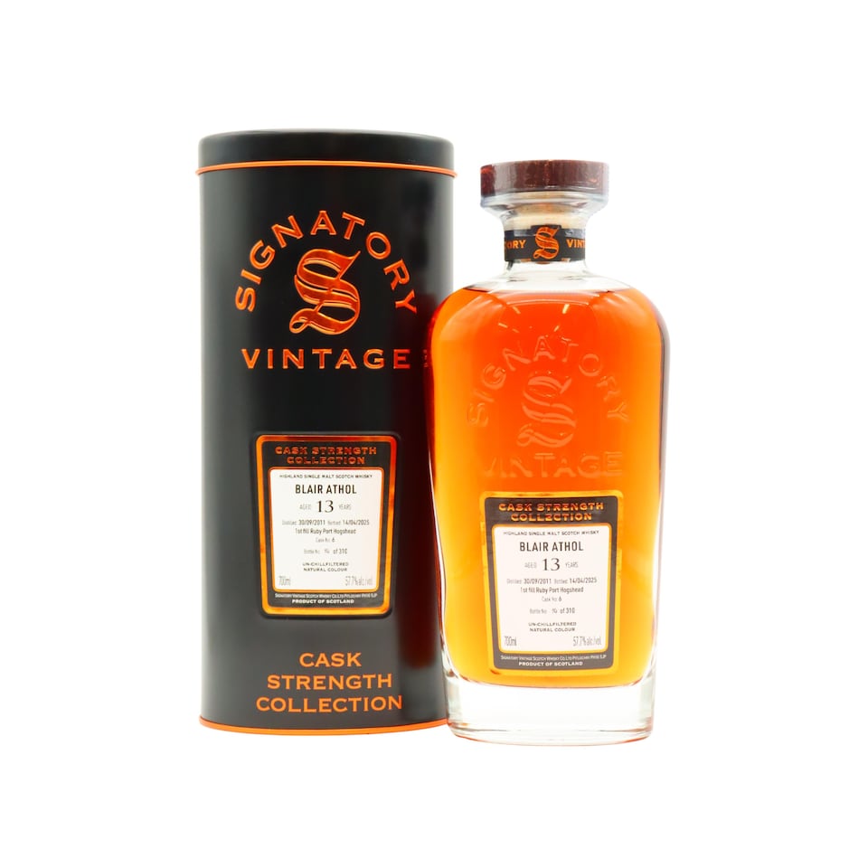 Blair Athol - Signatory Vintage Cask Strength - Ruby Port Cask No. 6 2011 13 year old Whisky