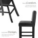 image 3 of Bar Stools with a padded backrest and faux leather cover | Black | black | 41 x 40 x 107 cm | 6
