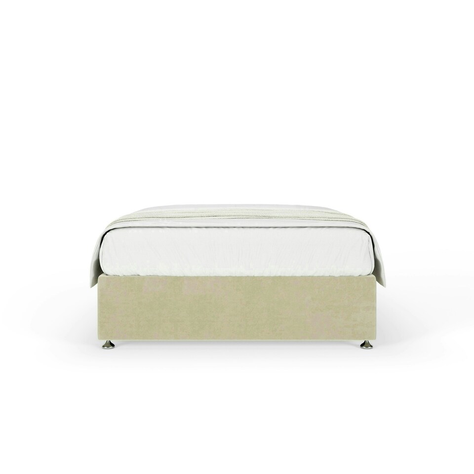 image 1 of Neptune Spring Cream Naples Velvet Divan Set King Size