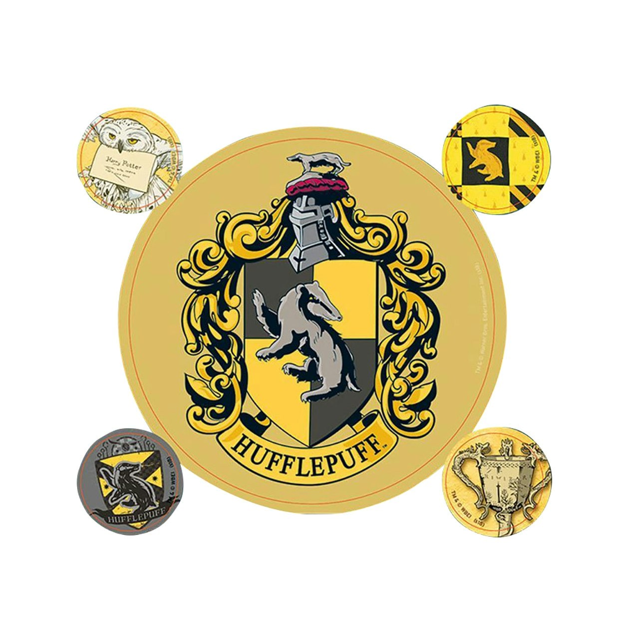 Harry Potter Hufflepuff Stickers - Yellow - One Size