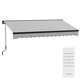 image 1 of Outsunny 3.5 x 2.5m Electric Retractable Awning, Aluminium Frame, Light Grey | Grey | 1
