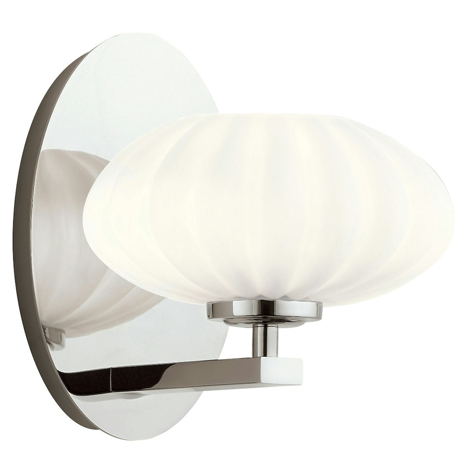 image 1 of Kichler Pim Bathroom Wall Lamp Polished Chrome, 3000K, IP44
