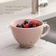 image 3 of Zeal Berry Colander Cup, Melamine Fruit and Berry Strainer, Rose Pink