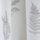 image 3 of Pair of Bracken Grey Leaf Print Voile Panels 183 cm (72 inch) Rod Pocket Panels for Bedroom and Living Room