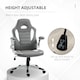 image 4 of Vinsetto Computer Gaming Chair, Office Desk Swivel Chair, PU Leather Racing Chair with 90 Flip-up Armrest, Adjustable Height and Rolling Wheels, Grey