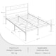image 2 of Yaheetech 4ft6 Double Metal Bed Frame with Headboard, Heavy Duty Steel Platform, 32cm Under Bed Storage, Easy Assembly，White