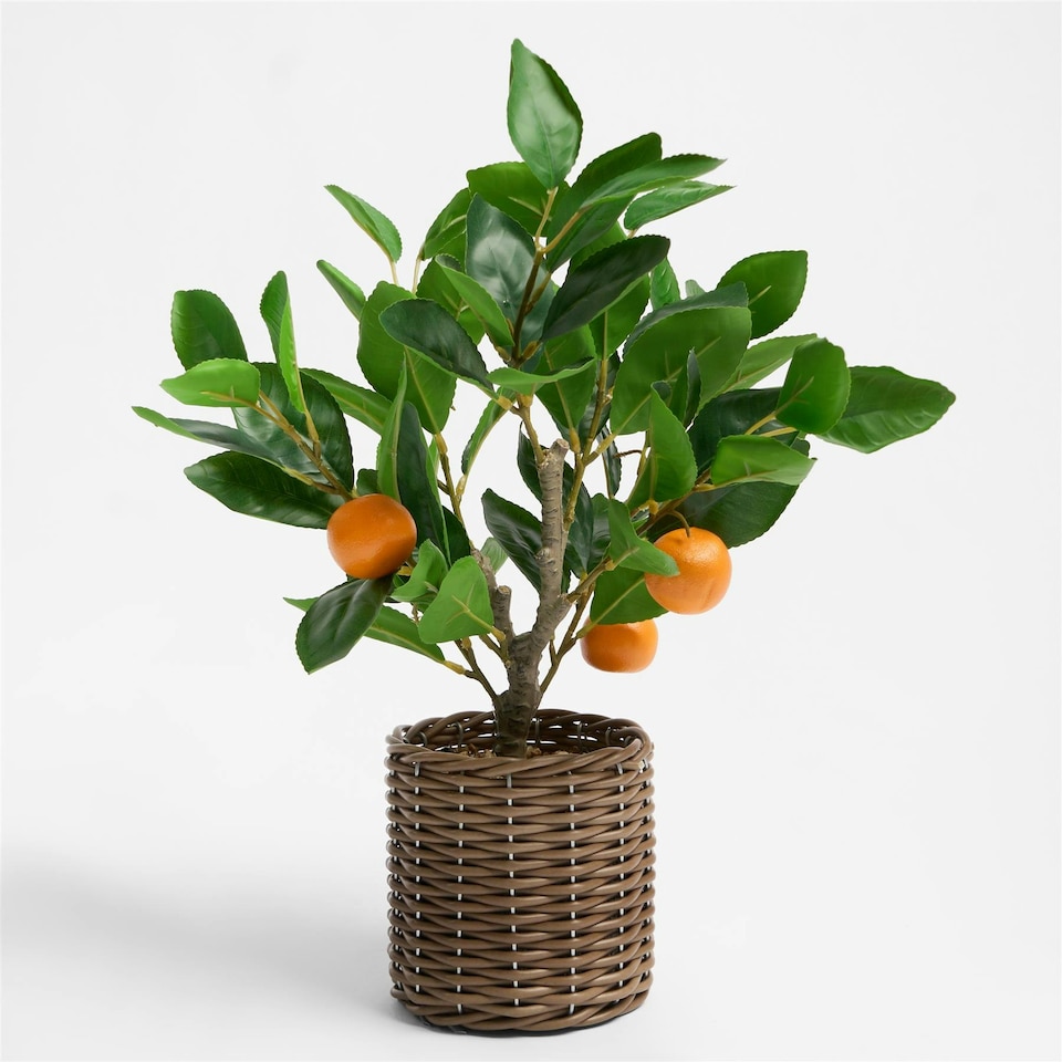 image 1 of OHS Home Decor Artificial Orange Tree In Pot Plant, 40cm - Orange