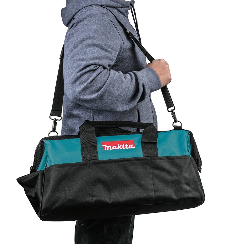 image 1 of Makita 831303 9 Black Blue Contractors Tool Bag 19in