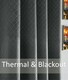 image 2 of Temple Velvet Ring Top Blackout Curtains - 229cm x 183cm - Charcoal