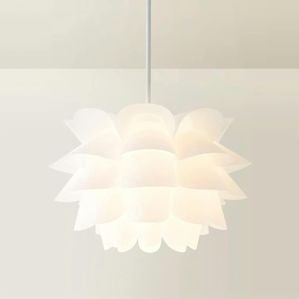 image 1 of ValueLights Modern Intricate Design White Ceiling Pendant Light Shade