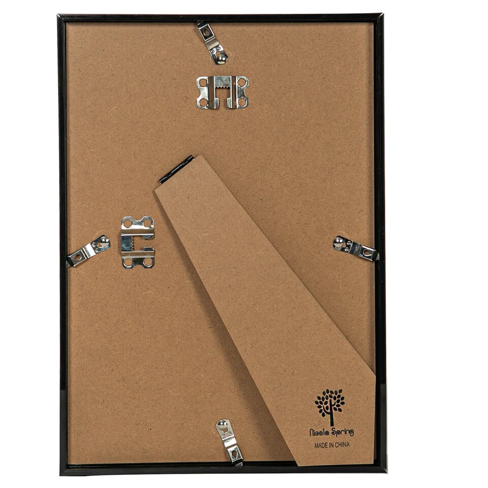 image 1 of Nicola Spring A4 (8 x 12") Deep Photo Frame - Black - 3D Deep Box Picture Frame Portrait Display Case (31 x 22cm)