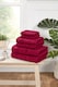 image 3 of Versailles Jacquard Cotton Towels Soft and Absorbent | Red | Face cloth