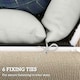 image 6 of Outsunny Garden Lounge Chair Cushions Set of 2, 220gsm Fabric 