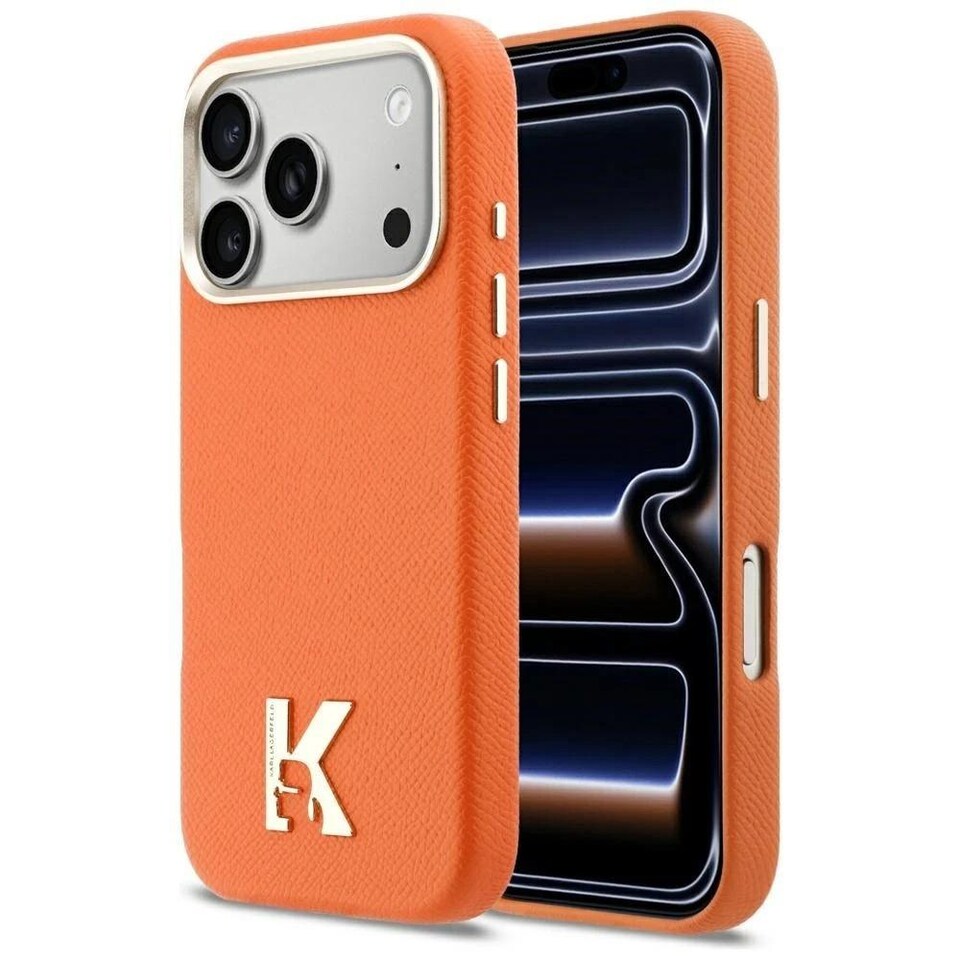 image 1 of Karl Lagerfeld Karl Head Logo Case with MagSafe for iPhone 17 Pro 6.3 Orange - KLHMP17X5PGFKHGO
